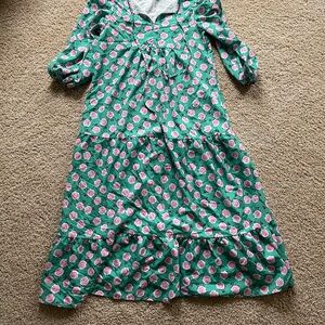 Floral Green and Pink Dress